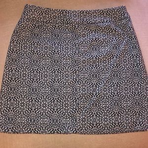 Navy and cream skirt